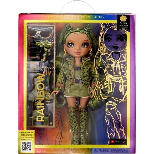 MGA Entertainment Rainbow High S23 Green Fashion Doll - Olivia Woods, Puppe 1 MGA Entertainment Rainbow High S23 Green Fashion Doll - Olivia Woods, Puppe