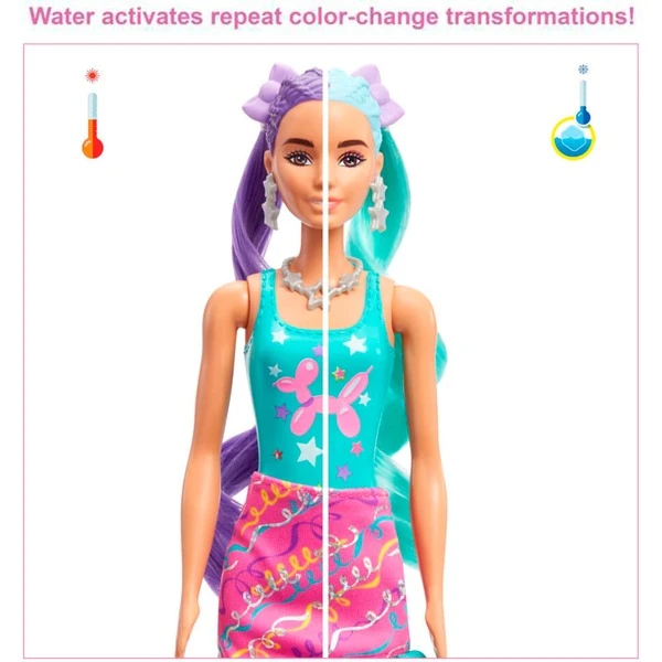 Mattel Barbie Color Reveal Glitzer! Haarwechsel Puppe Glitzerviolett Mit 25 Überraschungen 3 Mattel Barbie Color Reveal Glitzer! Haarwechsel Puppe Glitzerviolett Mit 25 Überraschungen - Image 3