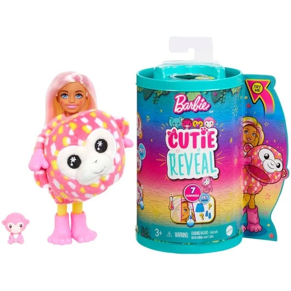 Mattel Barbie Cutie Reveal Chelsea Jungle Series - Affe, Puppe 1 Mattel Barbie Cutie Reveal Chelsea Jungle Series - Affe, Puppe