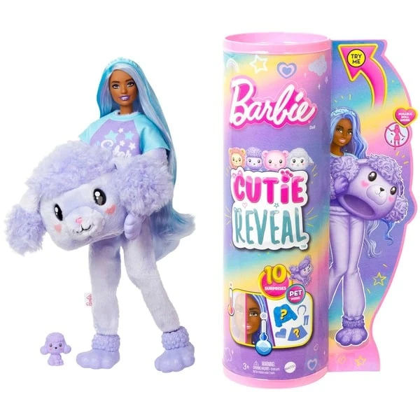 Mattel Barbie Cutie Reveal Cozy Cute Serie - Pudel, Puppe 1 Mattel Barbie Cutie Reveal Cozy Cute Serie - Pudel, Puppe