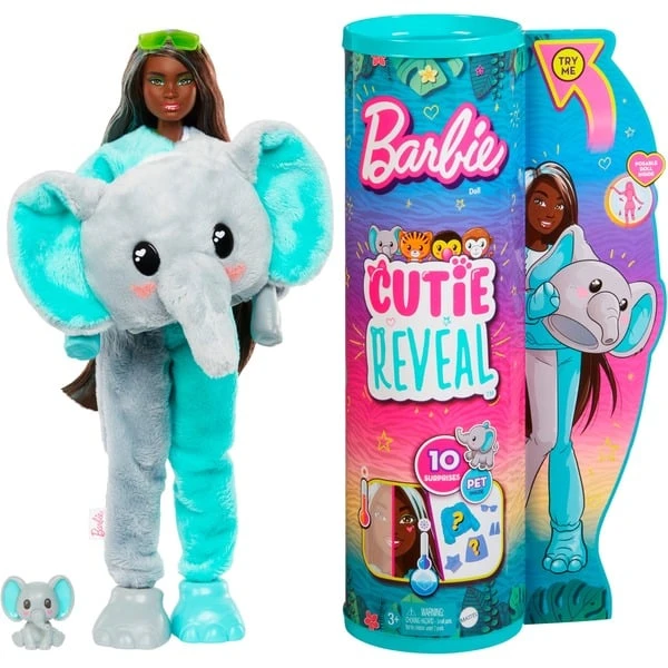 Mattel Barbie Cutie Reveal Dschungel Serie - Elefant, Puppe 1 Mattel Barbie Cutie Reveal Dschungel Serie - Elefant, Puppe