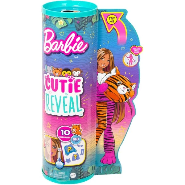Mattel Barbie Cutie Reveal Dschungel Serie - Tiger, Puppe 7 Mattel Barbie Cutie Reveal Dschungel Serie - Tiger, Puppe - Image 7
