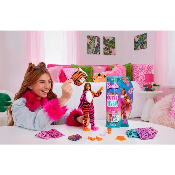 Mattel Barbie Cutie Reveal Dschungel Serie - Tiger, Puppe 8 Mattel Barbie Cutie Reveal Dschungel Serie - Tiger, Puppe - Image 8