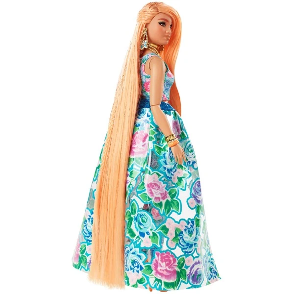Mattel Barbie Extra Fancy Puppe Im Blauen Kleid Mit Blumenmuster 2 Mattel Barbie Extra Fancy Puppe Im Blauen Kleid Mit Blumenmuster - Image 2