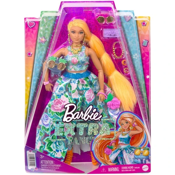 Mattel Barbie Extra Fancy Puppe Im Blauen Kleid Mit Blumenmuster 6 Mattel Barbie Extra Fancy Puppe Im Blauen Kleid Mit Blumenmuster - Image 6