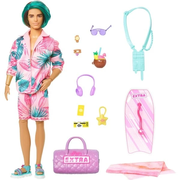 Mattel Barbie Extra Fly - Ken-Puppe Mit Strandmode 1 Mattel Barbie Extra Fly - Ken-Puppe Mit Strandmode