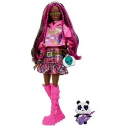 Mattel Barbie Extra Puppe 19 - Pinkfarbenes Haar/Pop Punk