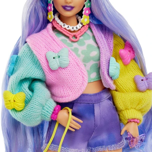 Mattel Barbie Extra Puppe 20 - Lavendelfarbenes Haar/Schmetterlings-Haarspange 4 Mattel Barbie Extra Puppe 20 - Lavendelfarbenes Haar/Schmetterlings-Haarspange - Image 4