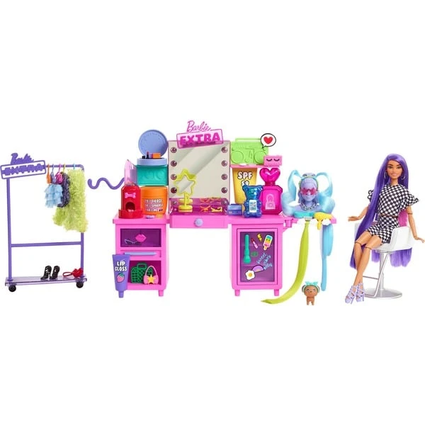 Mattel Barbie Extra Spielset Mit Puppe Und Stylingtisch 1 Mattel Barbie Extra Spielset Mit Puppe Und Stylingtisch