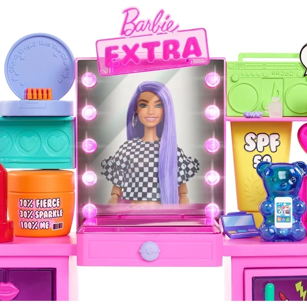 Mattel Barbie Extra Spielset Mit Puppe Und Stylingtisch 4 Mattel Barbie Extra Spielset Mit Puppe Und Stylingtisch - Image 4
