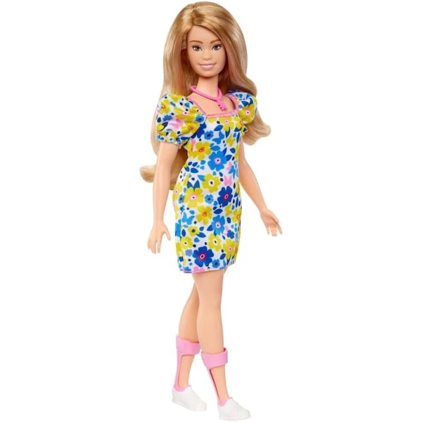 Mattel Barbie Fashionistas-Puppe Mit Down-Syndrom Im Blümchenkleid 1 Mattel Barbie Fashionistas-Puppe Mit Down-Syndrom Im Blümchenkleid