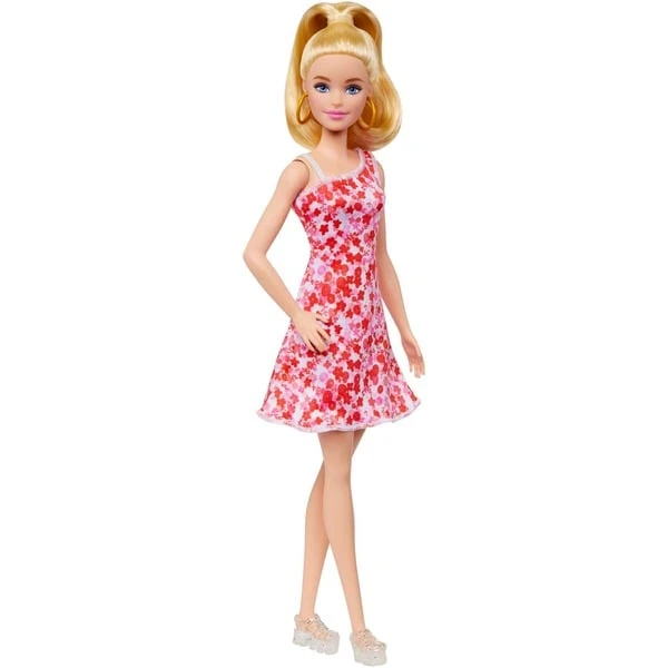 Mattel Barbie Fashionistas-Puppe Mit Blondem Pferdeschwanz Und Blumenkleid 1 Mattel Barbie Fashionistas-Puppe Mit Blondem Pferdeschwanz Und Blumenkleid