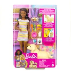 Mattel Barbie Puppe (brünett) Mit Hund Und Welpen -Spielzeug Verkauf Mattel Barbie Puppe br nett mit Hund und Welpen@@1806321 6