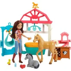 Mattel Spirit Luckys Tierbaby-Pflegestation Mit Pony & Fohlen, Puppe